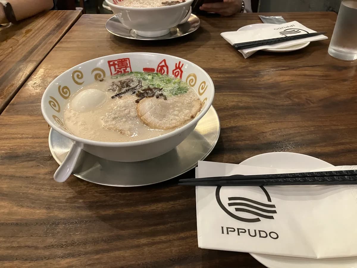 一風堂は日本と変わらない味でした