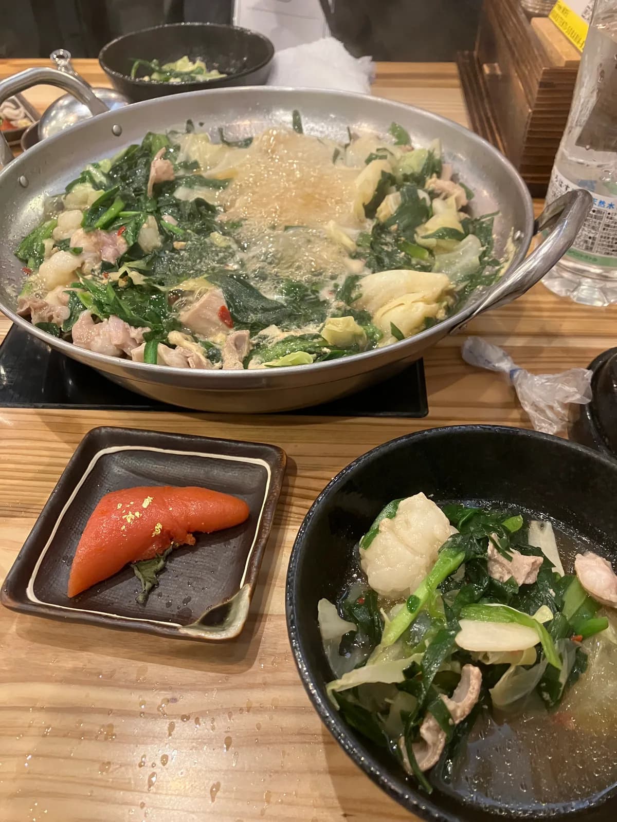 博多名物・モツ鍋．